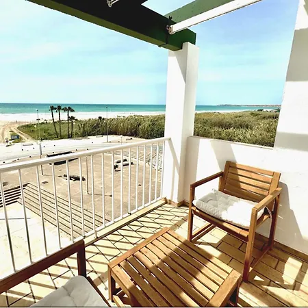 Santa Barbara B Front With Terrace, Sea View In And Garage In Conil Apartamento