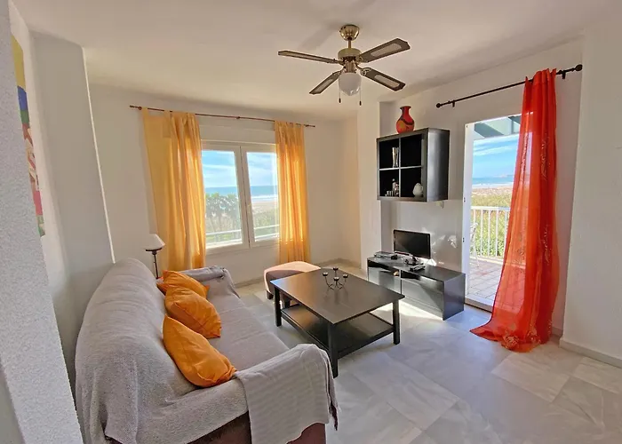 Apartman Santa Barbara B Front With Terrace, Sea View In And Garage In Conil